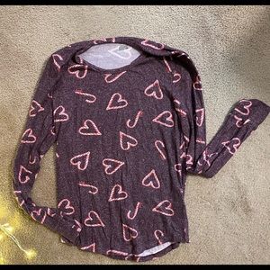 VS PINK candy cane love pajama top
